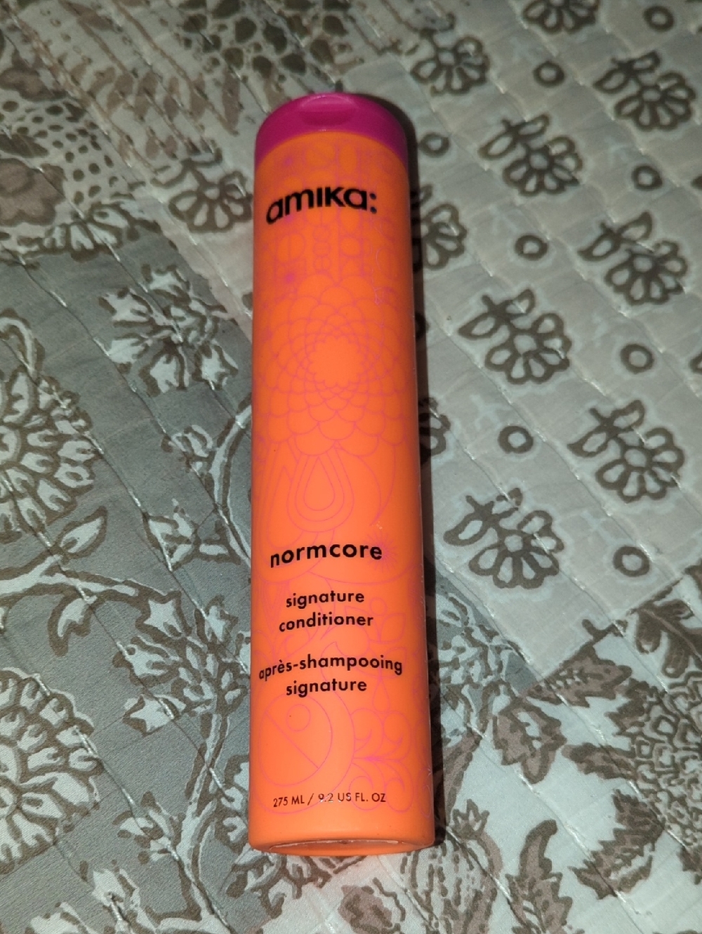 amika normcore Signature Conditioner - Orange Bottle with Pink Cap